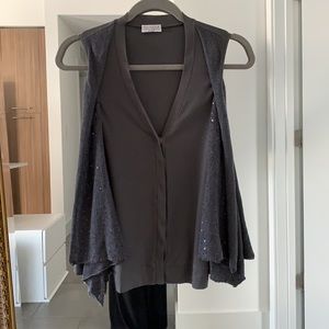 Brunello Cucinelli Silk/Cotton sleeveless top